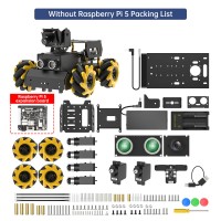 Hiwonder TurboPi Raspberry Pi Robot Car Kit Mecanum Wheel Car (Standard Kit without Raspberry Pi 5)