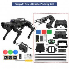 Hiwonder PuppyPi Pro Ultimate Kit Robot Dog w/ Raspberry Pi 5 (4GB), AI Vision, AI Voice Interaction & Robot Arm