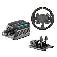MOZA R21 Ultra 21NM DD Wheel Base + 13" RS V2 Steering Wheel + mBooster Active Pedal Set (2-Pedal)