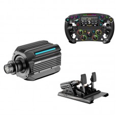 MOZA R21 Ultra 21NM DD Wheel Base + 11" FSR2 Steering Wheel + mBooster Active Pedal Set (2-Pedal)
