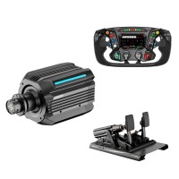 MOZA R21 Ultra 21NM DD Wheel Base + ESSENZA SCV12 Steering Wheel + mBooster Active Pedal Set (2-Pedal)