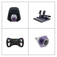 CONSPIT ARES APEX 8Nm DD Wheel Base + 11.8" 300 GT Racing Wheel + CDR Quick Release + CPP APEX 2-Pedal Set