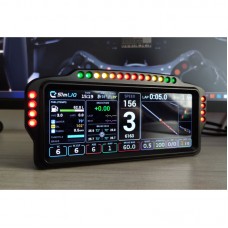 SimLJQ Racing Game Simulator Dashboard 21:9 Wide Screen 7-inch 1280x480 IPS 22PCS RGB LED Support for SIMHUB