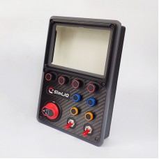 SimLJQ Type-A Racing Game Simulator Button Control Box Carbon Fiber Panel Box for Mirabox 293 V3 Screen