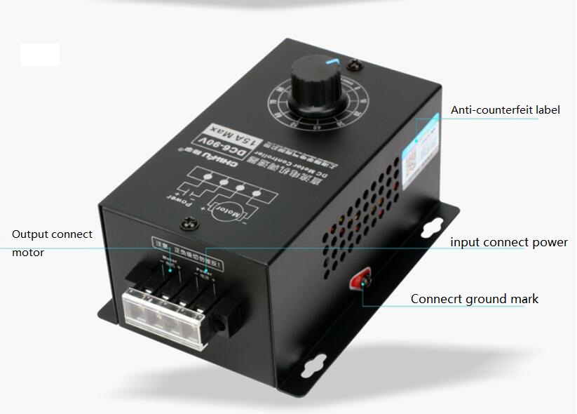 6V-90V 15A DC Motor Speed Regulator PWM Module Controller Switch w//Shell US SHIP
