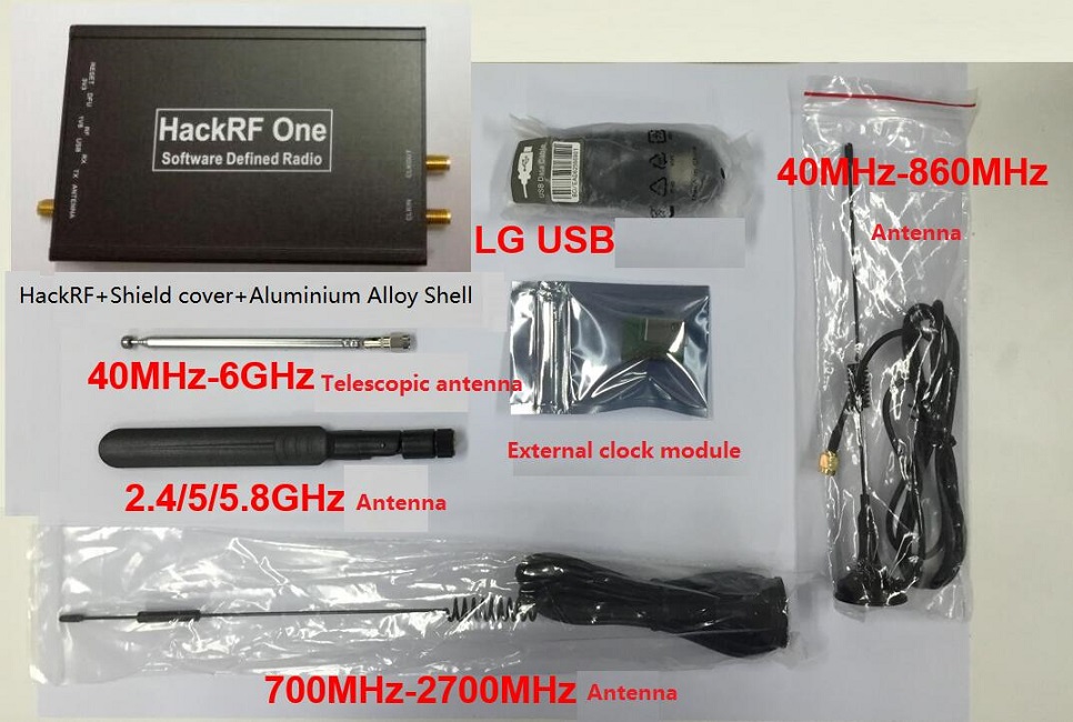 HackRF One Software Defined Radio RTL SDR 1MHz to 6 GHz 8bit Quadrature for  RF S 409shop,walkie-talkie,Handheld Transceiver- Radio