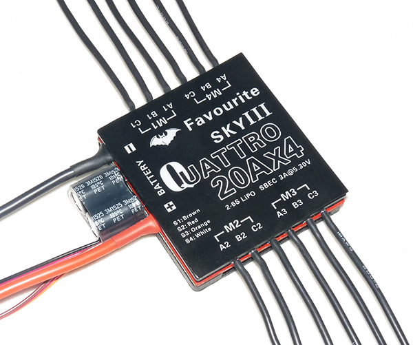 4-In-1 ESC 20A Quattro 20A 4 UBEC 4 In 1 Brushless ESC for Four-Axis ...