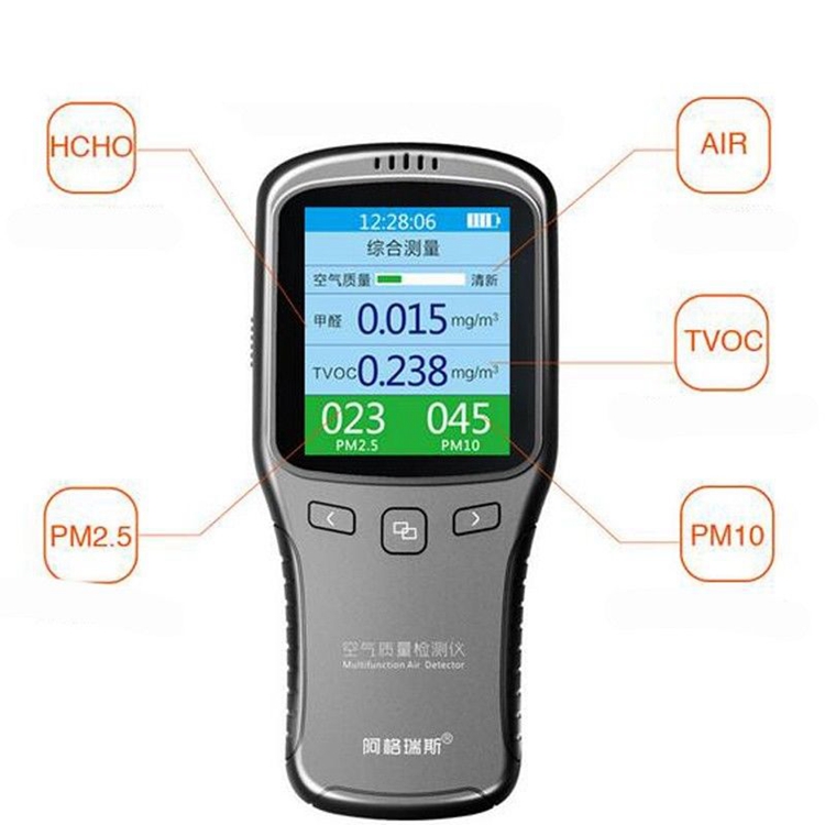 Formaldehyde Detector Meter CH2O TVOC Toluene PM2.5 PM10 Air Quality Monitor