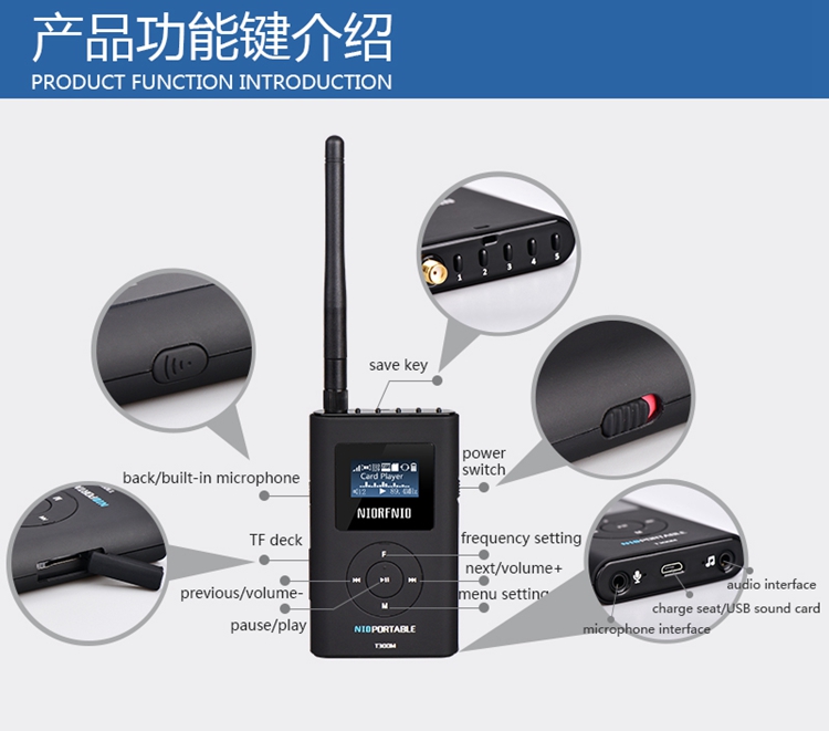 MP3 FM Broadcast Transmitter Equipment for Radio Station 600mW 76