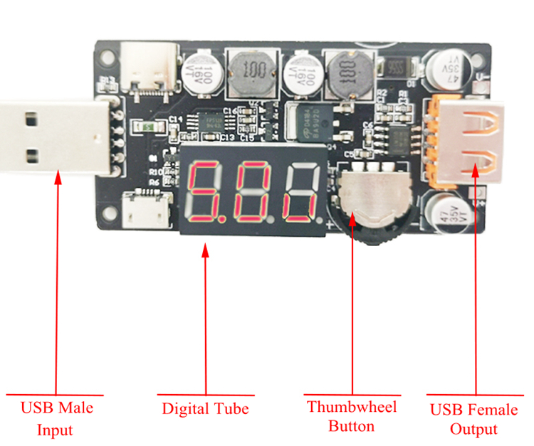 USB Fan Speed Controller LED Dimming Module 10W Output DC124V For