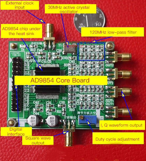 MCU Main Control Board Open Source For FSK PSK DDS Signal Generator AD9854