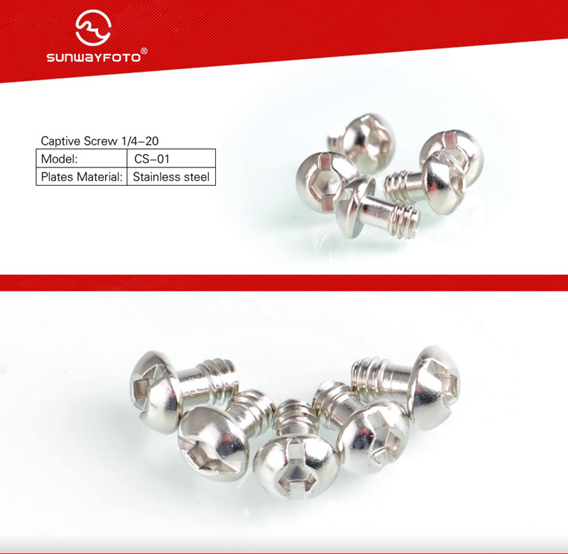 5pcs CS1 Camera Screws 1/420 Captive Screw Stainless Steel