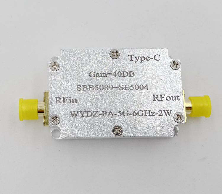 5G-6GHz Microwave Power Amplifier RF Power Amplifier 40DB WYDZ-PA-5G-6GHz-2W