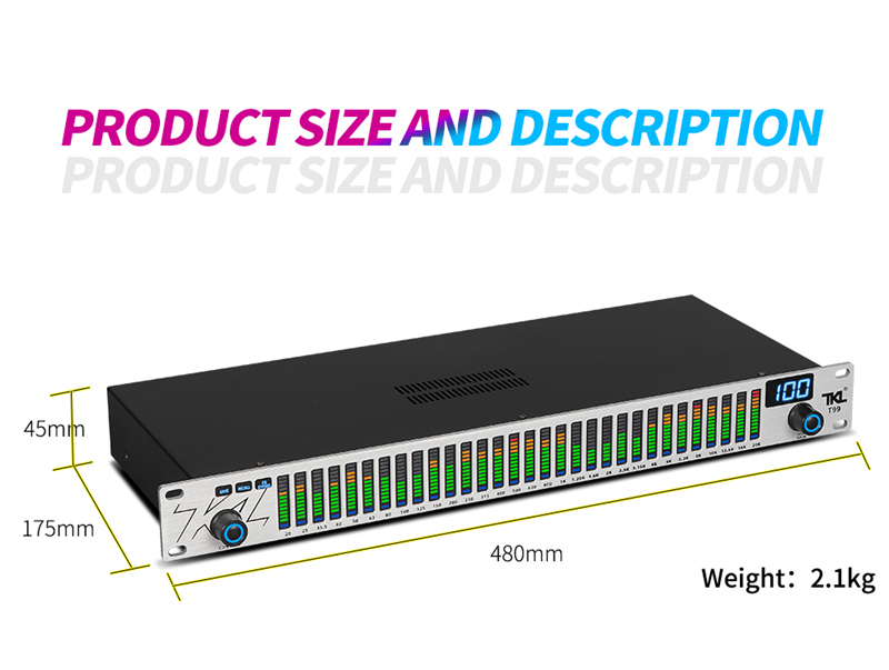 TKL T99 Panel Digital Equalizer EQ Audio Equalizer Spectrum