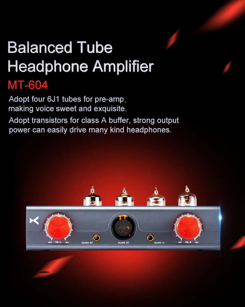 XDUOO MT-604 6J1*4 Balanced Tube Pre-amp XLR/4.4MM Class-A XDUOO MT-604 6J1*4 Balanced Tube Pre-amp XLR/4.4MM Class-A