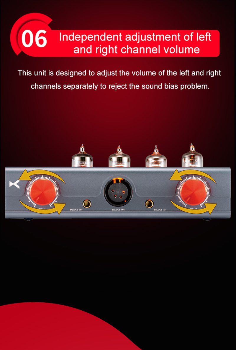 XDUOO MT-604 6J1*4 Balanced Tube Pre-amp XLR/4.4MM Class-A XDUOO MT-604 6J1*4 Balanced Tube Pre-amp XLR/4.4MM Class-A