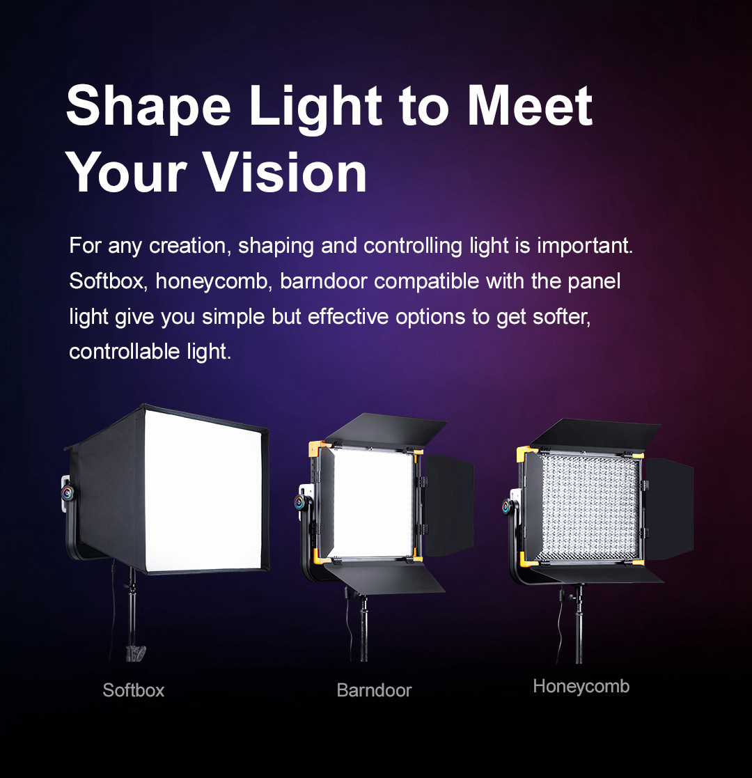 Godox LD75R RGB Panel Light 75W LED Video Light panel 2500K Godox LD75R RGB Panel Light 75W LED Video Light panel 2500K