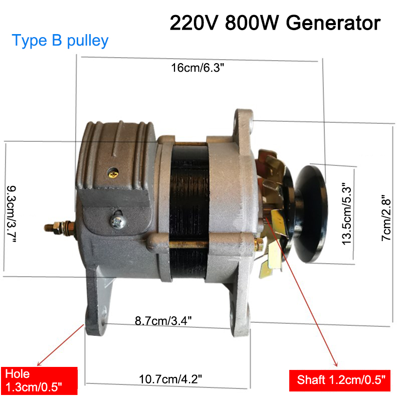 220V 1500W/1300W/800W AC Brushless Generator Small Permanent Magnet for  Lighting 