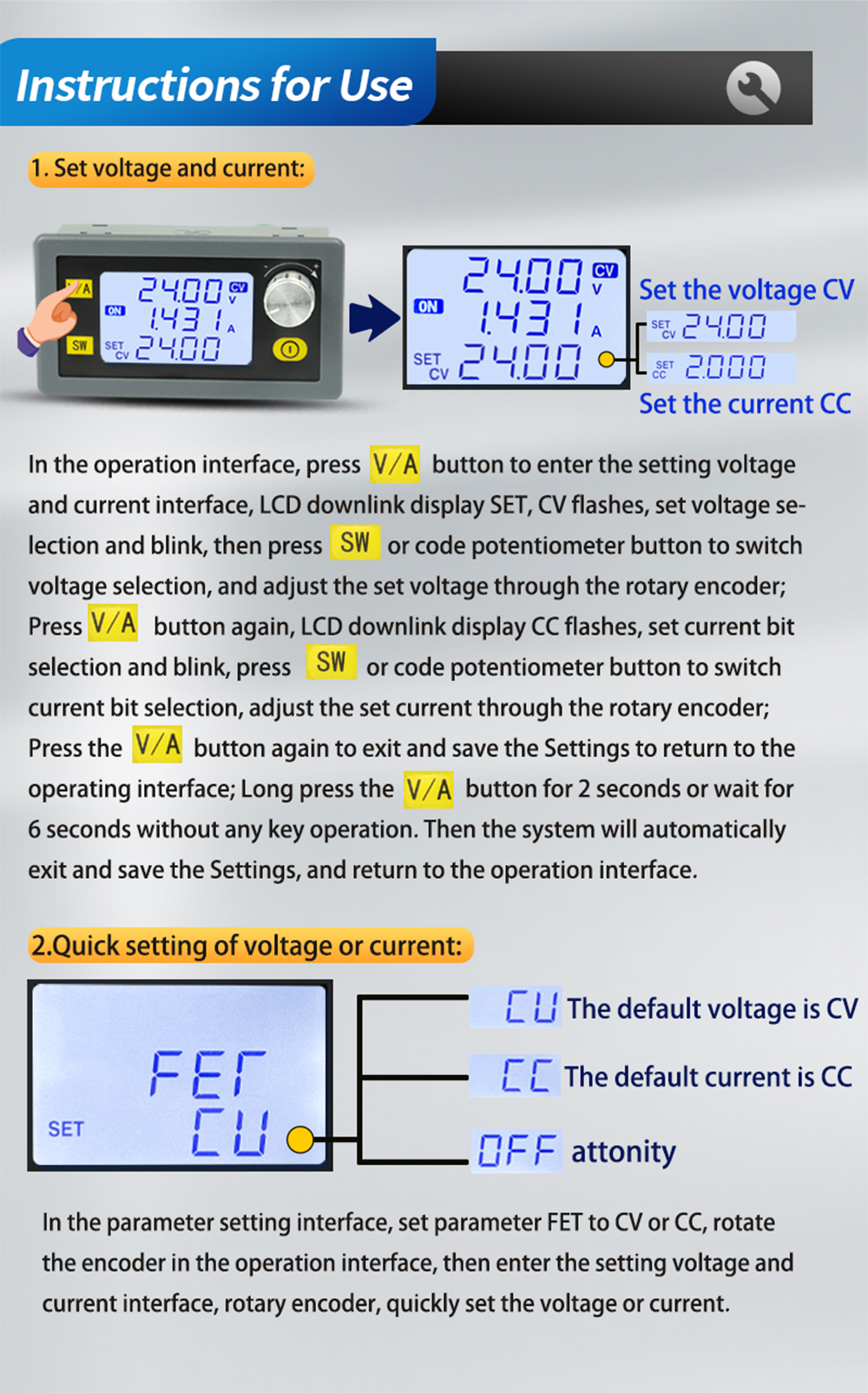XY-SK35H 35W DC Adjustable Power Supply Regulated Power