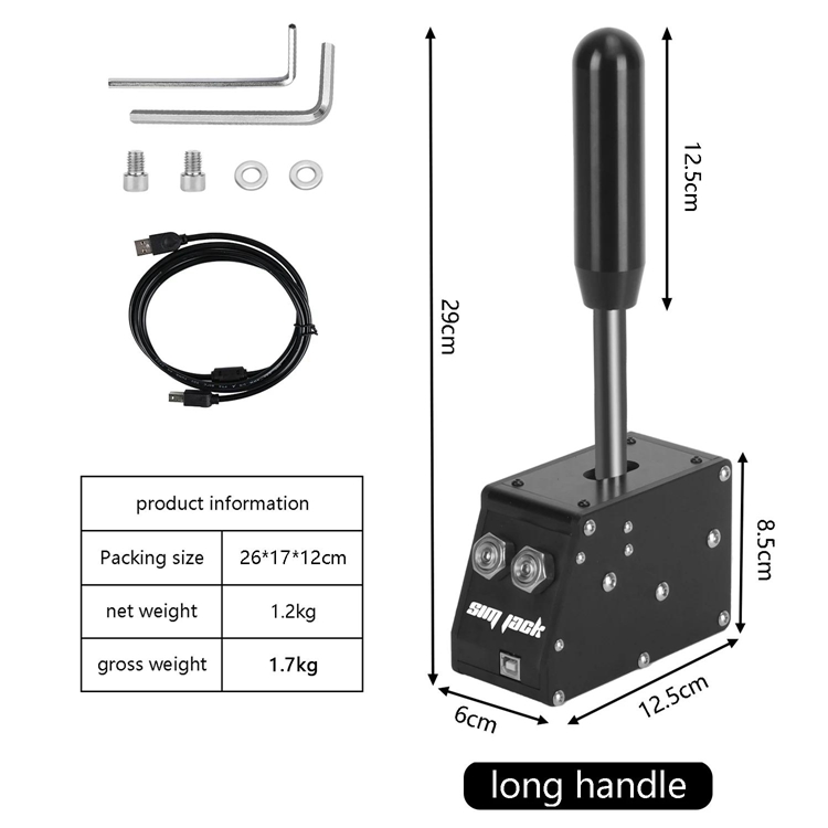 SIM JACK SQB002-L Long Version USB Sequential Shifter RC Games Gearshift  for PC