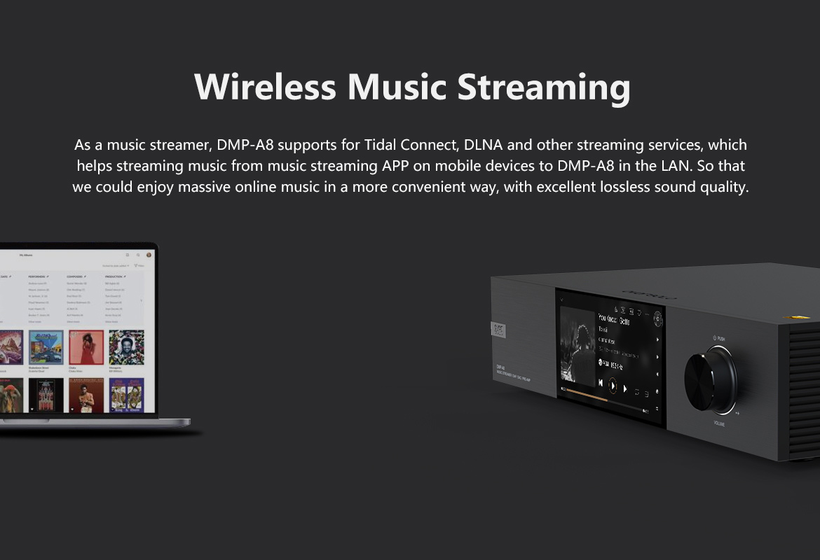 Eversolo DMP-A8 4G+64G Music Streamer DAC QCC5125 Bluetooth 5.0 Receiver