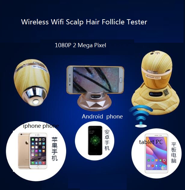 1080P 2 Mega Pixel Wireless Wifi Scalp Hair Follicle ...